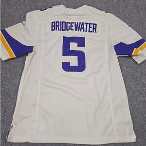 Minnesota Vikings Teddy Bridgewater Away Jersey Medium White Fangear Sportswear